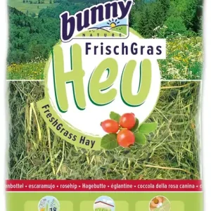Bunny Frischgras-Heu Hagebutte 500g Kleintierfutter Neu